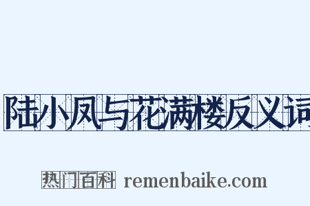 陆小凤与花满楼反义词是什么意思的图片